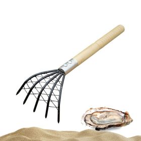 Long Clam Rake With Mesh Pocket Seaside Beach Rake