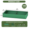 2 Pack 6ftx3ft Outdoor Raised Garden Bed Kit,Large Galvanized Metal Patio Planter Box with Safety Rubber & Gloves, for Vegetables Flowers