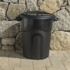 20 Gallon Heavy Duty Plastic Garbage Can, Included Lid, Black (Shipment from Walmart)