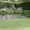 Garden Raised Bed Galvanized Steel 59.8"x15.7"x14.2" Silver