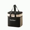 S-sized black insulated storage bag, thick aluminum foil waterproof lunch cooler tote bag with reinforced handle