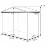 White 7x4 Garden Shed Storage with 4 Vents And 2 Sliding Doors Backyard Patio Garage Lawn Tool House