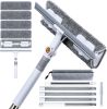 80" Window Washing Kit with Extension Pole : Professional Window Cleaner Tool | Window Cleaning Squeegee Kit for High/Outdoor/Glass & Bathroom Surface