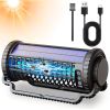 Outdoor Solar Bug Zapper with 4000mAh Battery, Waterproof Rechargeable Mosquito Killer and Fly Trap for Patio, Backyard, Garden, Porch