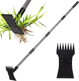 Garden Weeder Tool â€“ Manual Weed Puller & Uprooting Weeding Tool with Weed Rake, Long Handle Grass Remover for Easy Weed Removal