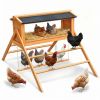 Chicken Nesting Box with Perch and Waterproof Asphalt Roof, Solid Wood Hen Nesting House for Outdoor Chicken Coop, Large Poultry Laying Box for Hens D