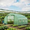11.5' X 10' X 6.5' Walk-in Tunnel Greenhouse with Zippered Mesh Door 7 Mesh Windows & Roll-up Sidewalls Upgraded Gardening Plant Hot House on Galvaniz