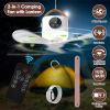 Tent Ceiling Fan with Light 7200mah Rechargeable Battery Operated Hanging Canopy Fan with Remote Control 4 Wind Speeds 3 Brightness