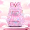 Dreamy Gradient Princess Kids Schoolbag, Spine-protecting Weight-reducing Cartoon Backpack, Lightweight Water-resistant Primary School Bag for Girls