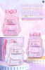 Dreamy Gradient Princess Kids Schoolbag, Spine-protecting Weight-reducing Cartoon Backpack, Lightweight Water-resistant Primary School Bag for Girls