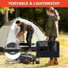 Portable 2FT Camping Folding Table, Mesh Desktop Lightweight Grill Table with Storage Mesh Bag Black