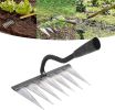 Garden Rake, Gardening Tools Heavy Duty Rake with 7 Metal Tines,Sharp Durable Garden Weeding Tools