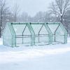 9' x 3' x 3' Portable Mini Greenhouse Outdoor Garden with Large Zipper Doors and Water/UV PE Cover