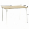 43" Folding Card Table, Portable Table for Dining, Camping, or Game Night, White/Oak (Shipment from Walmart)
