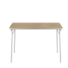 43" Folding Card Table, Portable Table for Dining, Camping, or Game Night, White/Oak (Shipment from Walmart)