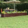 Garden Raised Bed Brown Powder-coated steel Large Durable