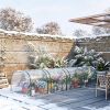 Portable Tunneled Greenhouse with 4 Zippered Doors, Water/UV Fighting PVC Cover 13' L x 3' W x 2.5' H