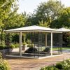 White Replacement Mesh Sidewall Netting for 10' x 12' Gazebos and Canopy Tents with Zippers, (Sidewall Only)