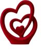 Red Heart Hands Sculpture Small Shelf Tv Stand Items for Living Room Apartment Office