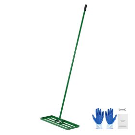 Lawn Leveling Rake, 30"x10" Level Lawn Tool, Heavy-duty Lawn Leveler with 78" Steel Extended Handle, Yard Leveling Rake Suit for Garden, Golf Lawn