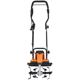 10 Amp Electric Tiller, 14" Tilling Width 3.94" Tilling Depth Corded Electric Tiller/Cultivator, Steel Mn Tines