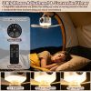 Tent Ceiling Fan with Light 7200mah Rechargeable Battery Operated Hanging Canopy Fan with Remote Control 4 Wind Speeds 3 Brightness