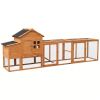 Large Chicken Coop with Run and Nest Box and Removable Tray, Hen House for 4-6 Chickens, Outdoor Weatherproof Small Animal Cages