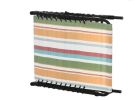 Rainbow Striped Folding Chaise Lounge Pool Chair 4-Position Reclining Back Pillow Breathable Mesh & Bungee Seat