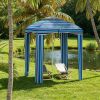 5.8' x 5.8' Cabana Umbrella for Travel, Walls, Vents, Ruffles, Carry Bag, Beach Umbrella