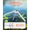 Lake Weed Cutter, Pond Aquatic Plant Cutting Tool with 48 in Max. Cut Width, Sharp and Heavy-Duty Steel Blades, Pond Rake with 30 ft Throw Rope
