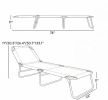 Beige Folding Chaise Lounge Pool Chair Outdoor Sun Tanning Recliner with 5-Level Back Adjustment Steel Frame for Beach Yard Patio