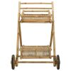 Serving Trolley with wheels Natural 31.10 x 26.57 x 33.07 in