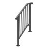 Handrails for Outdoor Steps, 2-3 Step Stair Hand Rail Kit, Transitional Carbon Steel Railings with Installation Kit, Stair Rails for Seniors