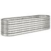 Garden Raised Bed Galvanized Steel 59.8"x15.7"x14.2" Silver