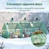 9' x 3' x 3' Portable Mini Greenhouse Outdoor Garden with Large Zipper Doors and Water/UV PE Cover
