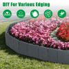 16FT Non-Digging Plastic Landscape Edging 20Pcs Faux Cobbled Stone Garden Borders with 20 Spikes Shovel Gloves Flexible Bendable for Flower Beds Pathw