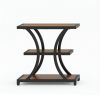 Rustic End Table with Space-Saving and Adjustable Foot for Bedroom