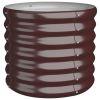 Patio Planter Galvanized Steel 15.7x15.7x14.2" Brown
