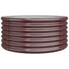 Garden Planter Brown Powder-coated Steel 31.5 x 31.5 x 14.2 in