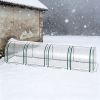 Portable Tunneled Greenhouse with 4 Zippered Doors, Water/UV Fighting PVC Cover 13' L x 3' W x 2.5' H