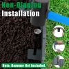 Flexible Cobblestone Landscape Edging, Weather Resistant PVC Garden Border Edging with Spikes & Shovel