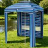 5.8' x 5.8' Cabana Umbrella for Travel, Walls, Vents, Ruffles, Carry Bag, Beach Umbrella