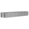 Garden Raised Bed Silver Powder-coated Steel Large Durable