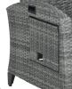 Khaki Outdoor Recliner Chair with Cushions Reclining Patio Lounge Chair with Adjustable Footrest Armrests And Tray Table