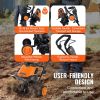 12 Amp Electric Tiller, 18" Tilling Width 3.94" Tilling Depth Corded Electric Tiller/Cultivator, Steel Mn Tines