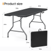 6 ft Rectangular Black Plastic Folding (Shipment from Walmart)