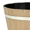 Plant Pots, 4 Pack 11.81 inch Whiskey Barrel Planters with Drainage Holes