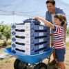 Steel TRAY wheel barrow Two wheeled trolley for green garden 15 inch pneumatic wheel