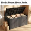 260 Gallon Large Outdoor Storage XXL Deck Box for Patio Furniture, Outdoor Cushions, Garden Tools and Sports/Pools Equipment, Waterproof Resin