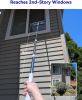80" Window Washing Kit with Extension Pole : Professional Window Cleaner Tool | Window Cleaning Squeegee Kit for High/Outdoor/Glass & Bathroom Surface